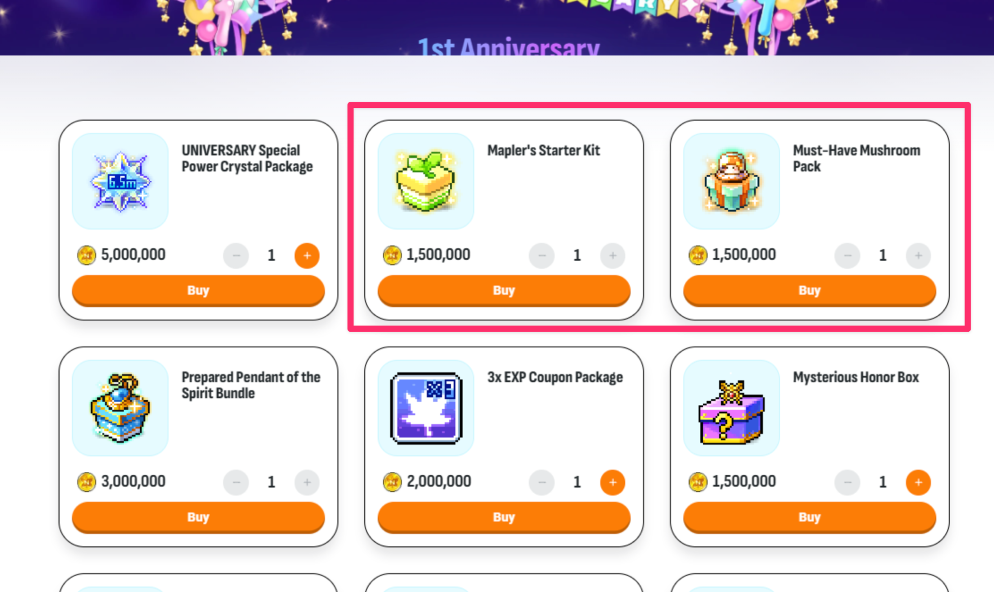 Maplers Shop — Mapler's Starter Kit と Must-Have Mushroom Pack